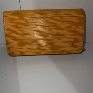 Yellow and purple Louis wallet
